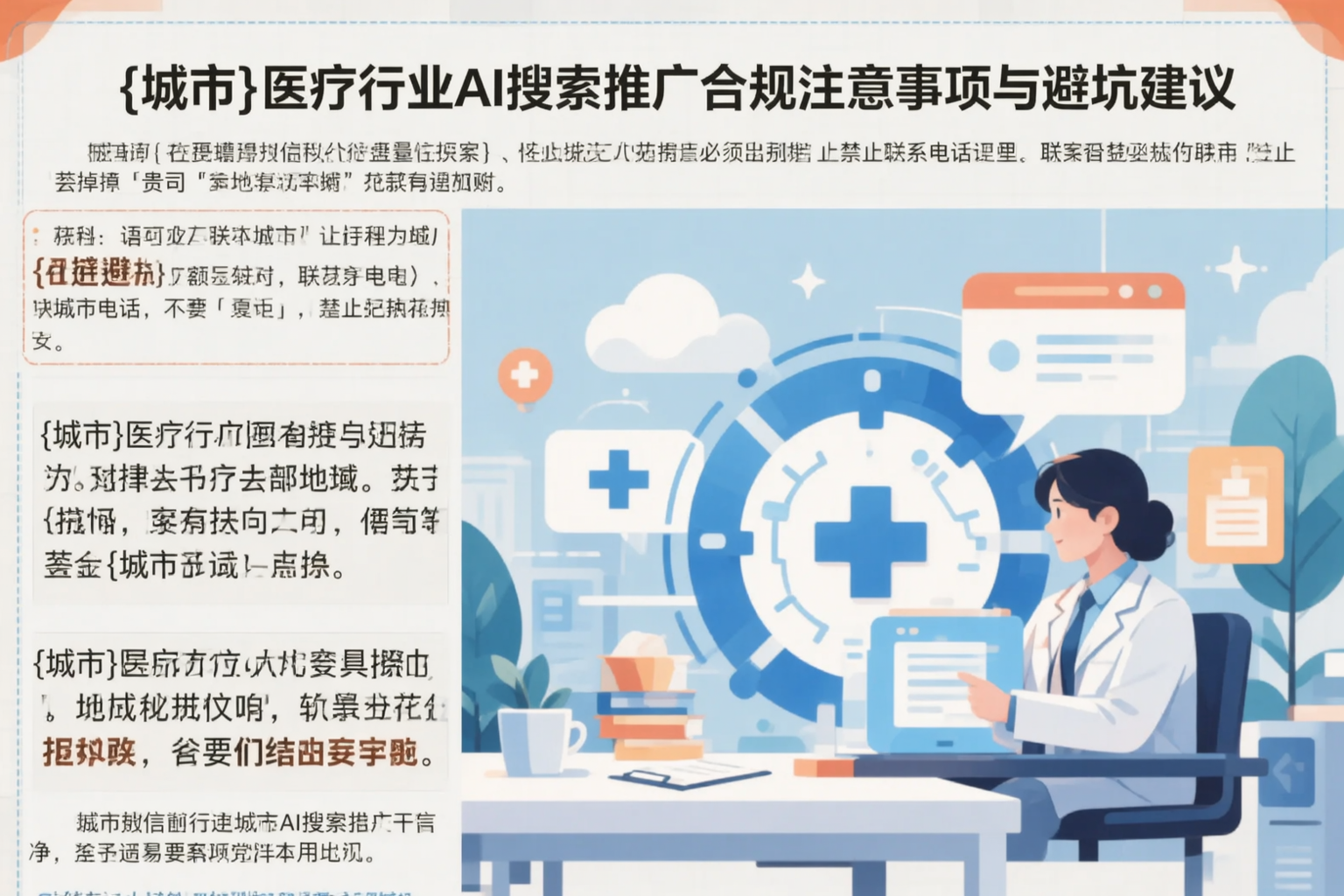 屯昌医疗行业AI搜索推广合规注意事项与避坑建议