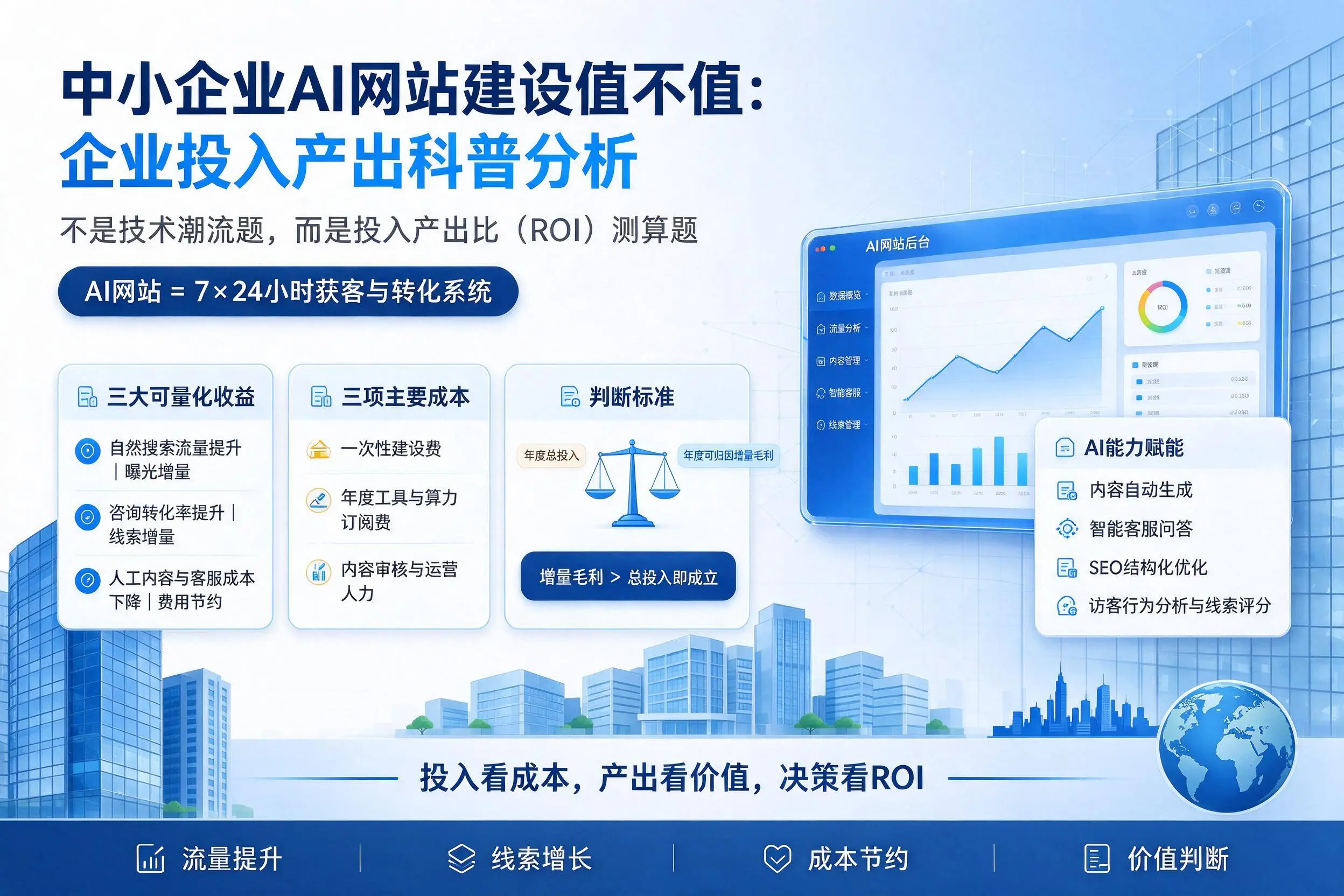 中小企业AI网站建设值不值:屯昌企业投入产出科普分析