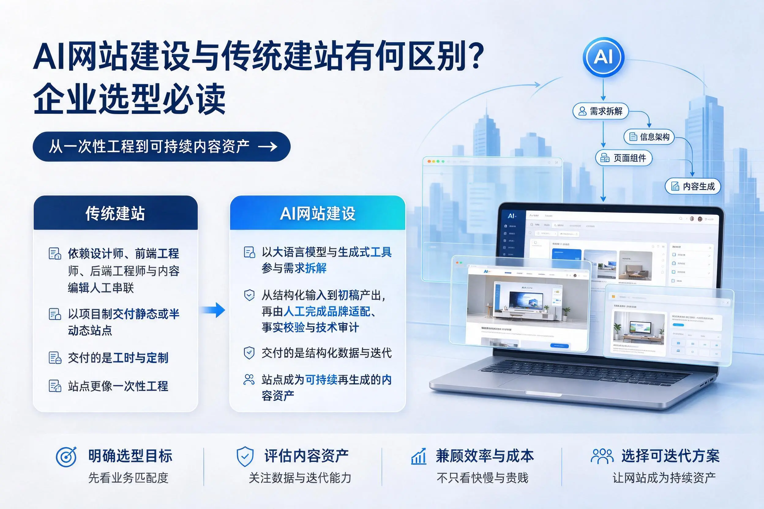 AI网站建设与传统建站有何区别？屯昌企业选型必读