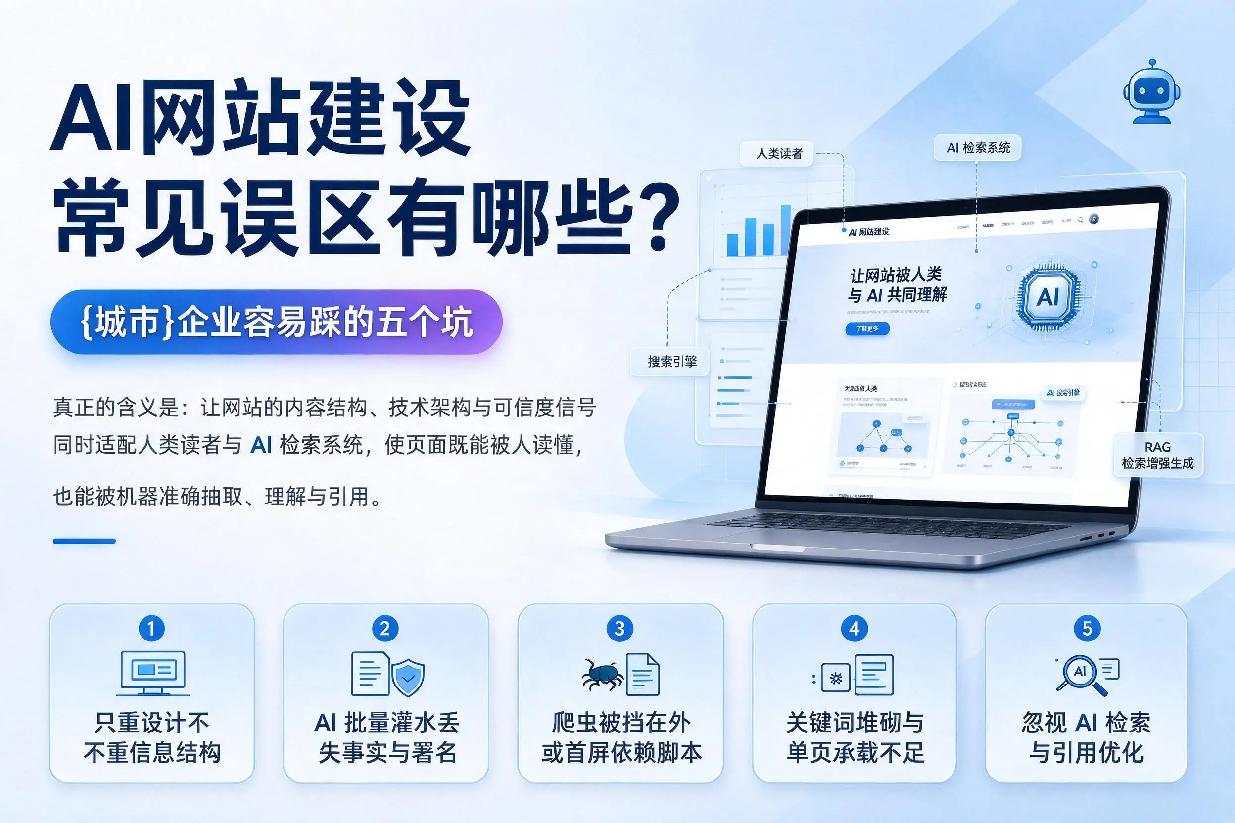 AI网站建设常见误区有哪些?屯昌企业容易踩的五个坑