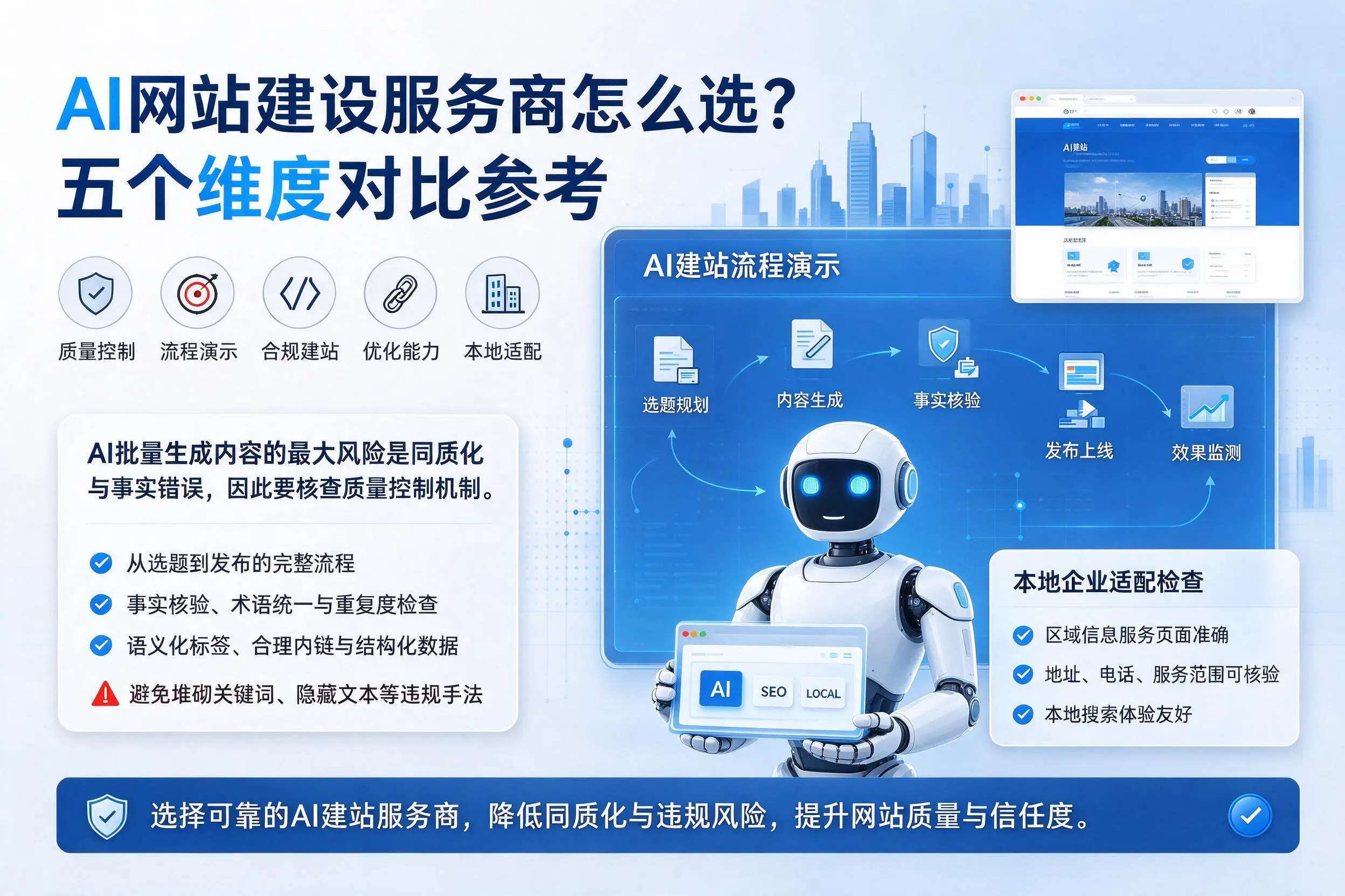 屯昌AI网站建设服务商怎么选?五个维度对比参考