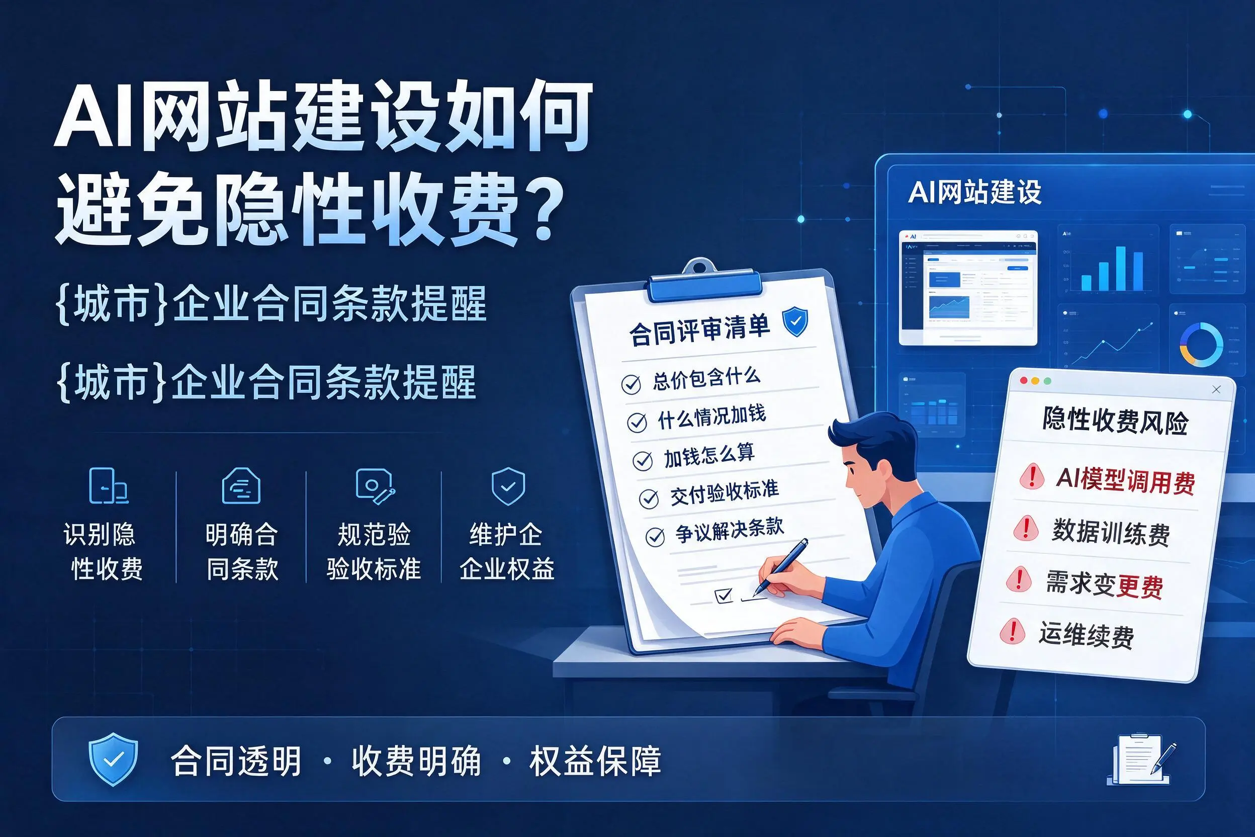 AI网站建设如何避免隐性收费?屯昌企业合同条款提醒