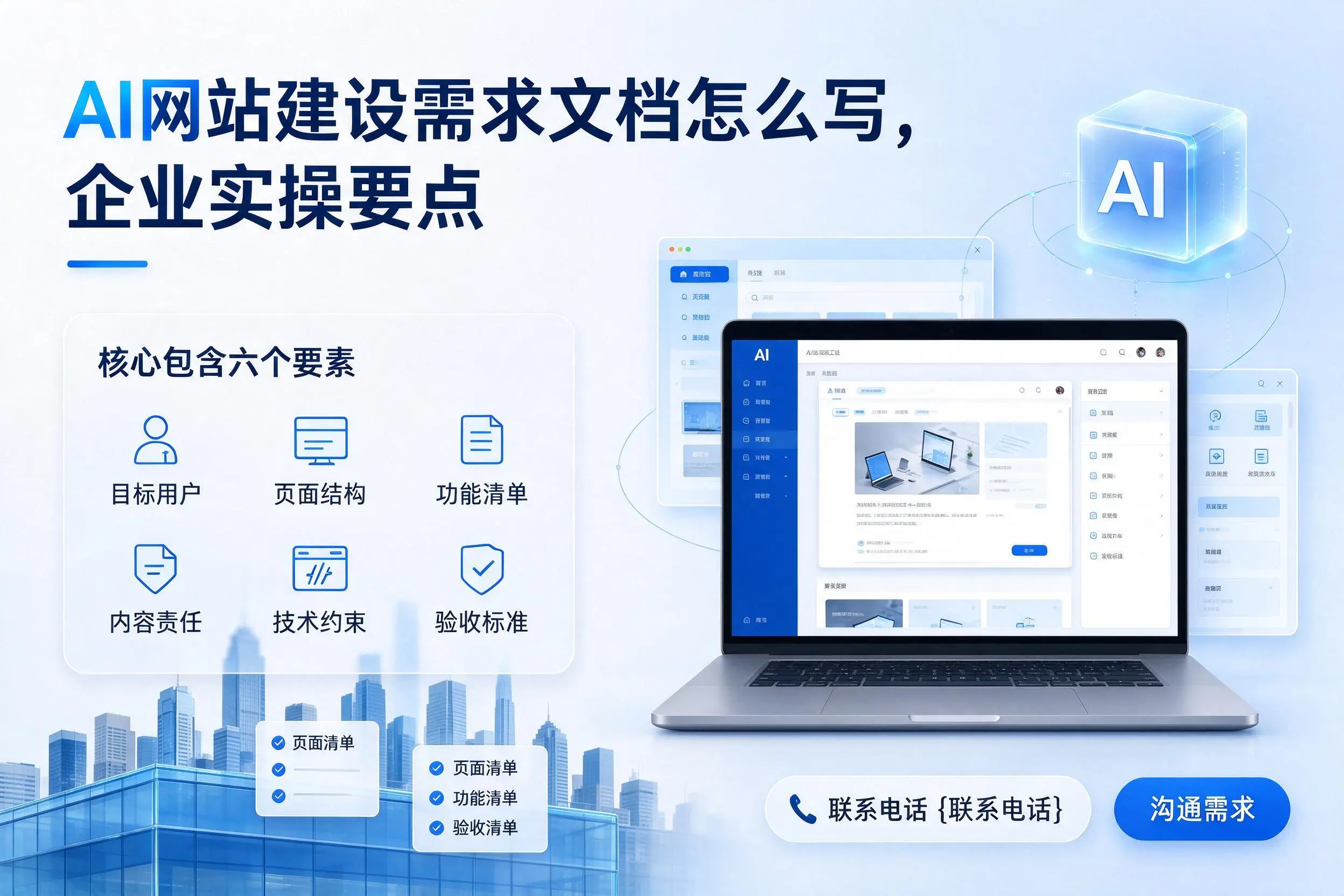 AI网站建设需求文档怎么写,屯昌企业实操要点